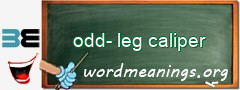 WordMeaning blackboard for odd-leg caliper